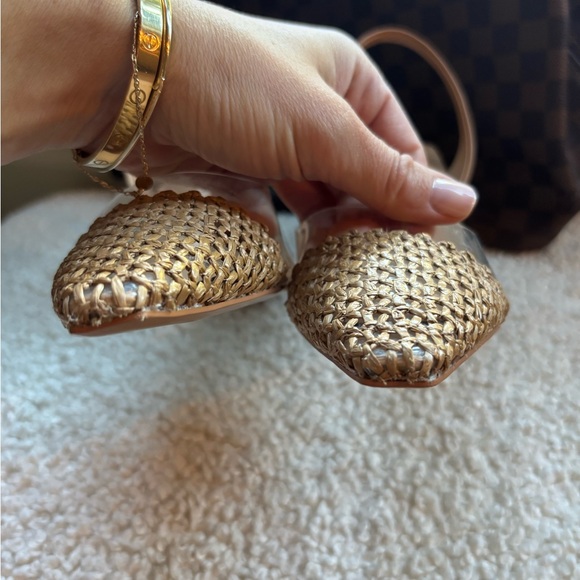 Zara Tan Block Heel Sandals - Picture 3 of 5